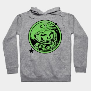 Yuri Gagarin - The First Man In Outer Space - (Green Print) Hoodie